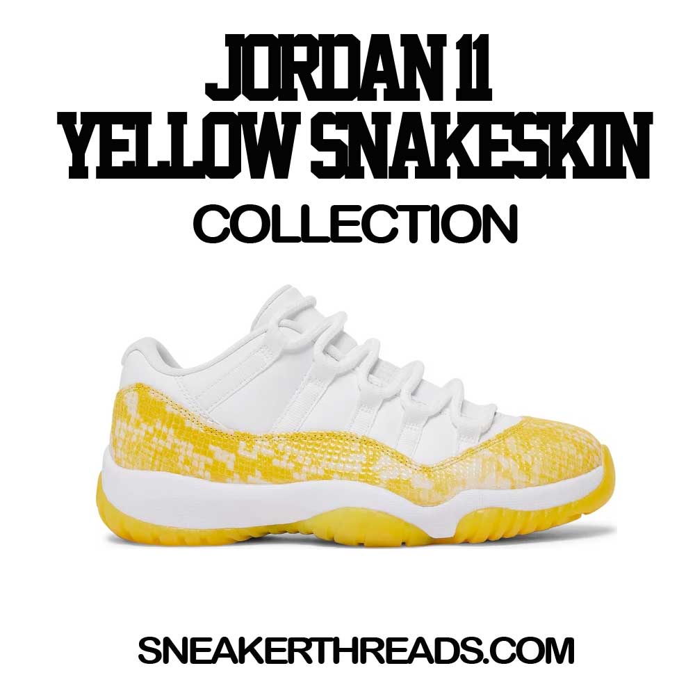 Jordan 11 Yellow Python, Snake Kids Shirts