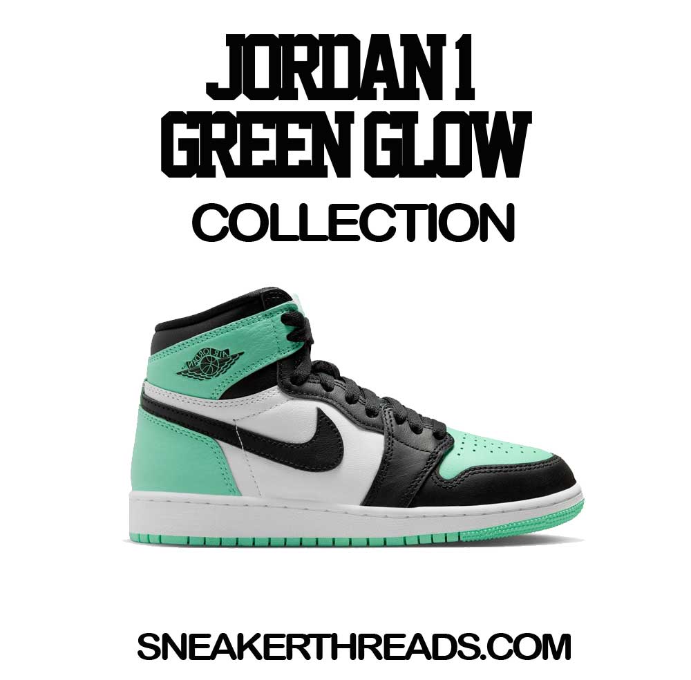 T-Shirt Abbinata A Sneaker AJ 1 High Green Glow – Modello Trust No One Friday – Unisex