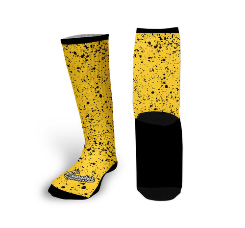 Retro 4 Tour Yellow Cement Socks