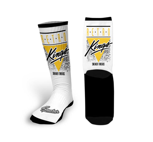 Retro 4 Tour Yellow Retro Kings Socks