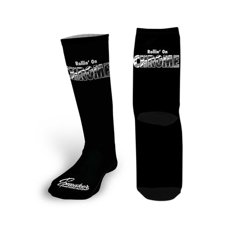 Retro 8 Chrome Rollin Socks