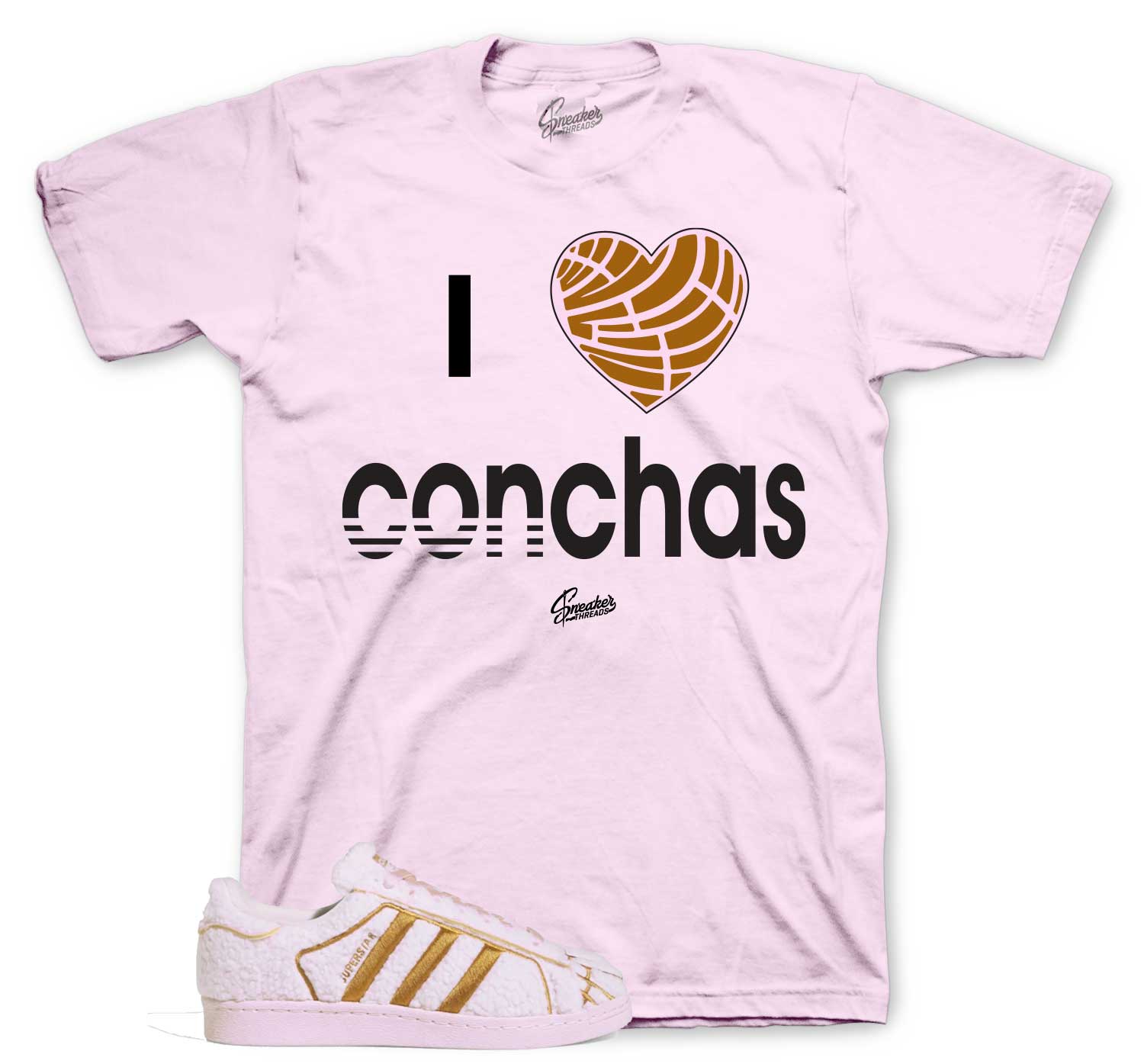 Superstar Conchas Icy Pink Sneaker Shirts & Outfits | I Love Conchas XL / Light Pink Superstar Conchas Icy Pink Sneaker Shirts & Outfits | I Love Conchas XL / Light Pink