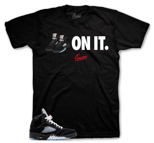 Retro 5 Black Metallic On It Shirt