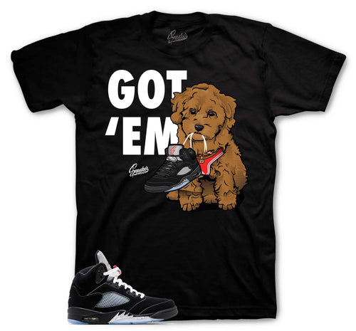 Retro 5 Black Metallic Got Em Shirt