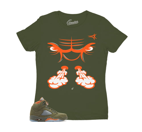 Womens - Olive 5 Raging Face Shirt