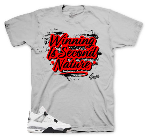 Retro 4 White Cement Second Nature Shirt