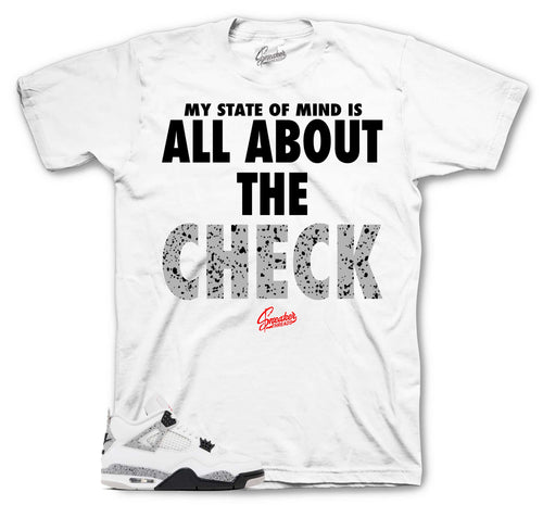 Retro 4 White Cement All About The Check Shirt