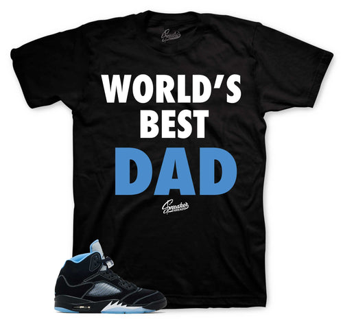 Retro 5 Black Carolina Worlds Best Dad Shirt