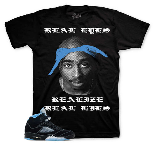 Retro 5 Black Carolina Real Eyes Shirt