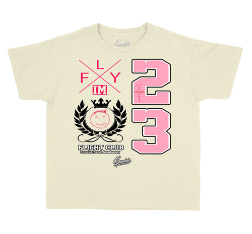 Kids - Retro 1 Travis Scott Pink Flight Crest Shirt