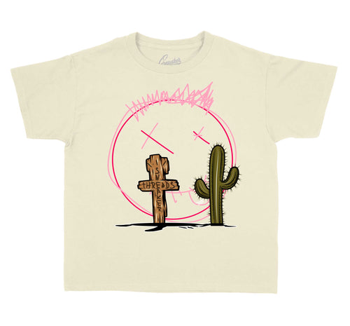 Kids - Retro 1 Travis Scott Pink ST Cactus Shirt
