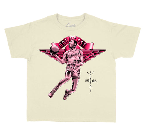 Kids - Retro 1 Travis Scott Pink Greatest Shirt