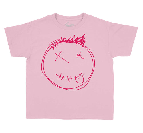 Kids - Retro 1 Travis Scott Pink Smiley Shirt