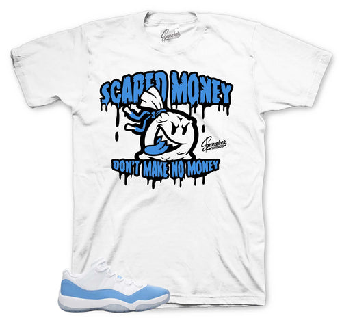Retro 11 University Blue Scared Money Shirt