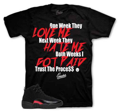 Retro 12 Bloodline Trust The Process Shirt