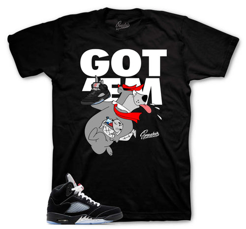 Retro 5 Black Metallic Finessed Shirt