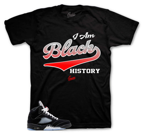 Retro 5 Black Metallic I Am Shirt