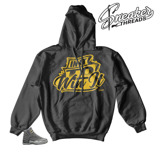 Jordan 12 dark grey wolf sweaters match | fresh new pair of retro 12.