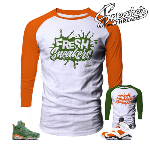 Fresh sneakers raglan shirts match Jordan 6 gatorade be like mike.