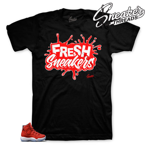 Jordan 11 gym red fresh sneakers shirts match.