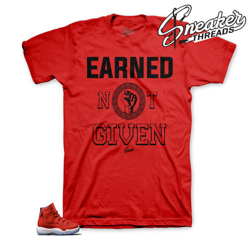 jordan 11 win like 96 shirts | Earned not given tee.