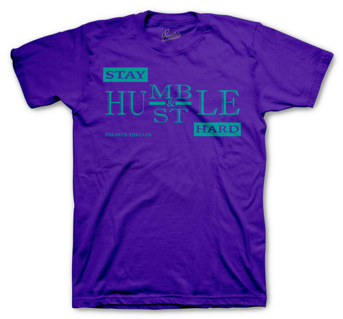 SHirt collection matches the Jordan 5 purple grape collection 