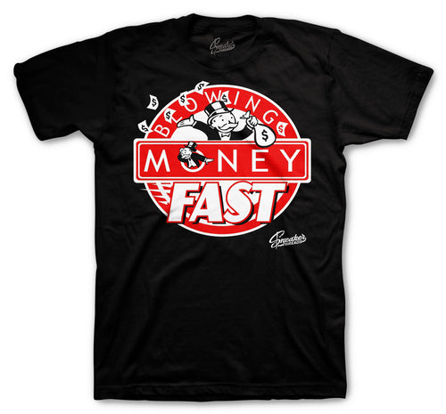 Fire Red Jordan 4 sneaker collection matching with guys t shirts