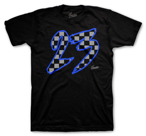 Jordan 9 racer blue sneaker has matching t shirts