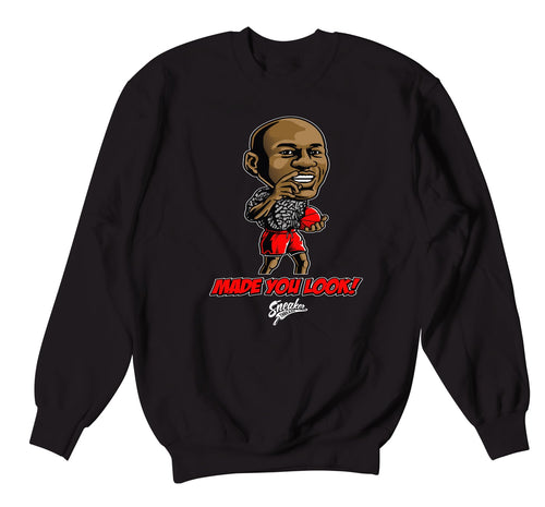 Unite Red Cement Jordan 3 sneakers matching crewneck sweaters
