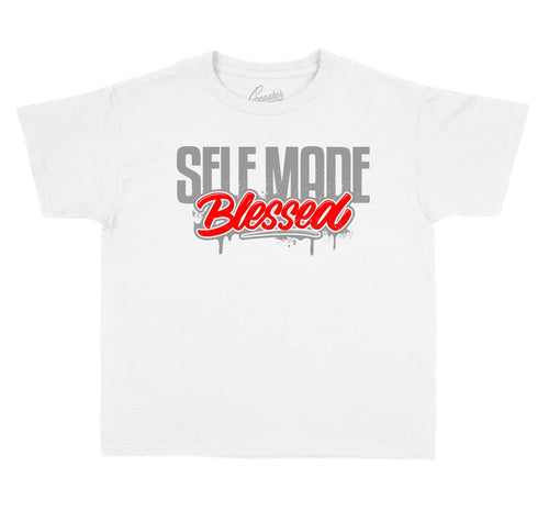 Jordan 12 wolf grey sneaker collection has kids tee collection 