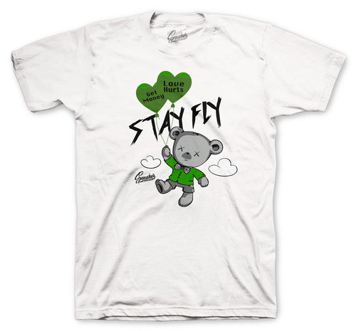 Tee collection matches sneaker Jordan 4 metallic green sneakers