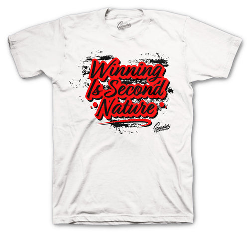 Mens shirt collection matches with th Jordan 5 fire red sneaker collection 
