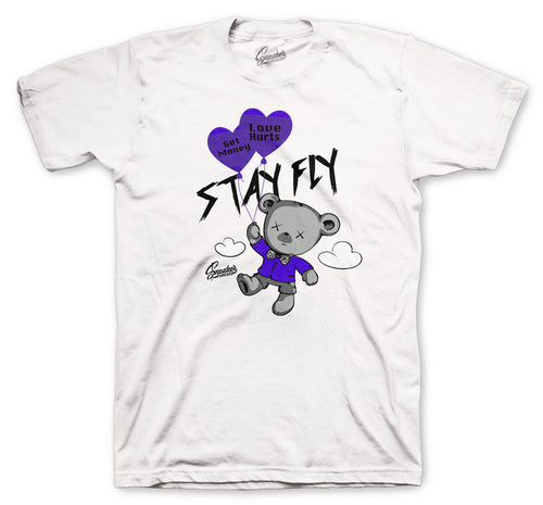 TB shirt collection matches with guys sneaker Jordan 4 metallic purple collection 