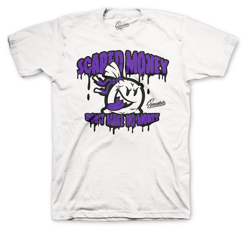 Retro 4 Purple Metallic Scared Money Shirt