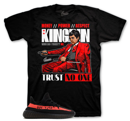 Sneakers Shirt matching Yeezy 350 red stripe