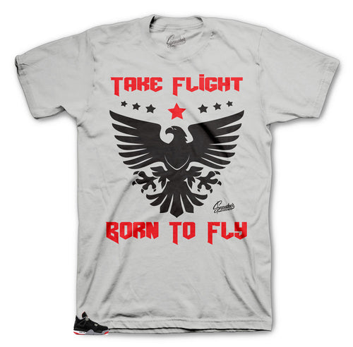 Jordan 4 Bred Born to fly shirt