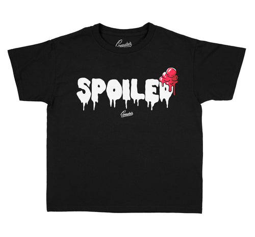 Kids Jordan 4 Red Thunder Tees and outfits match crimson boys retro 4