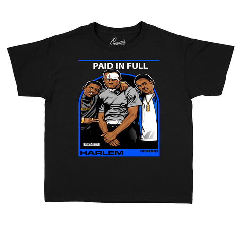 Kids Sneaker Tees Match Air Jordan 5 Racer Blue Toddlers Shoes.