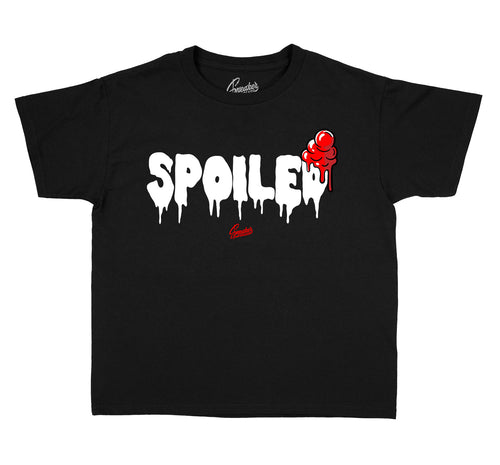 Fire Red Jordan 4 sneakers kids clothing collection 