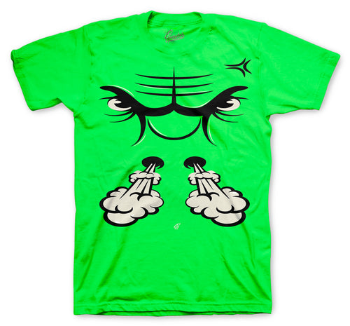 Retro 6 Electric Green Raging Face Shirt