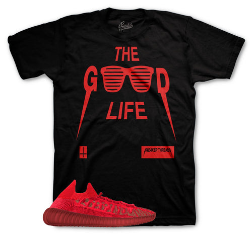 Sneaker tees match Yeezy 350 Slate Red CMPCT | Matching t-shirts