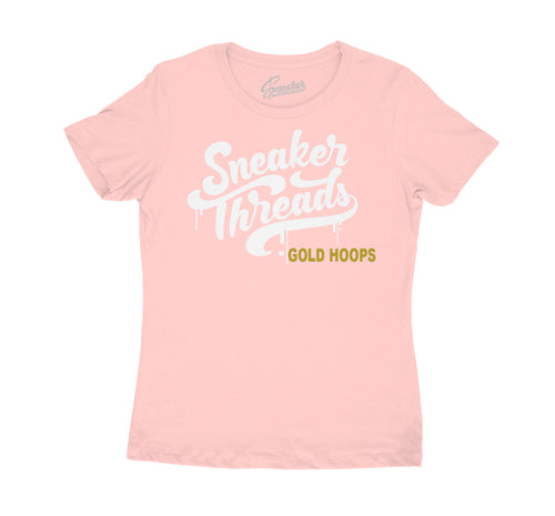 Jordan 6 Gold Hoops sneaker collection to match with ladies t shirt collection 