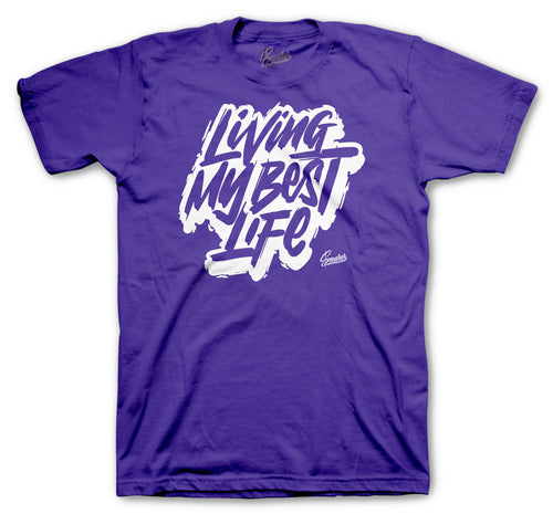 Tee collection men designed to match the Jordan 4 purple Metallic sneakers 
