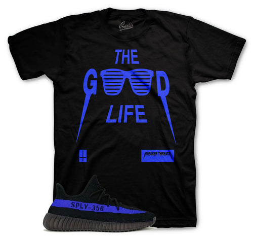 Yeezy 350 Dazzling Blue sneaker tees and matching t-shirts 