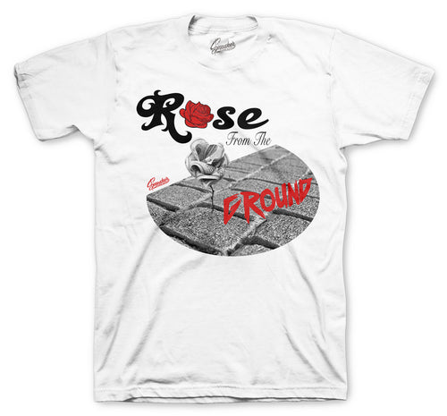Retro 4 Tech Grey Rose From Ground Shirt