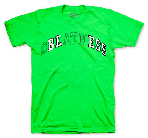 Retro 6 Electric Green Stitch Shirt