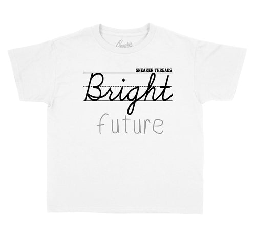 Jordan kids sneakers silver metallic 11s has kids tees to match 