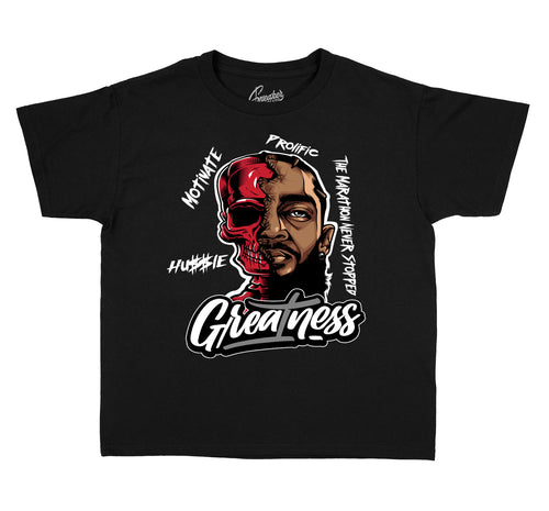 childrens t shirt collection matching with Jordan 13 red flint sneakers 