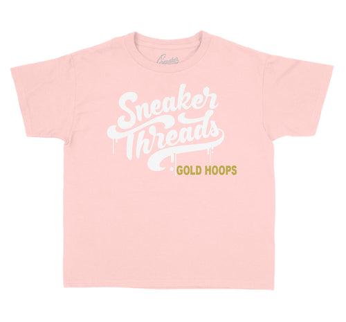 Gold Hoops Jordan 6 sneaker collection matching boys tees 