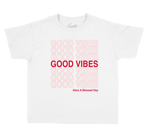 retro gym red 9s matches kids shirt